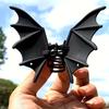 1/3pcs Gothic Bat Shark Hair Clip Punk Black Wings Hairpiece for Halloween Theme Party Ponytail Holder Claw Clips Hair Accessory