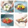 9/11Inch Stainless Steel Lotus Steaming Tray Folding Food Steamer Vegetable Fruit Food Basket Mesh Steamer Rack Cooking Cookware