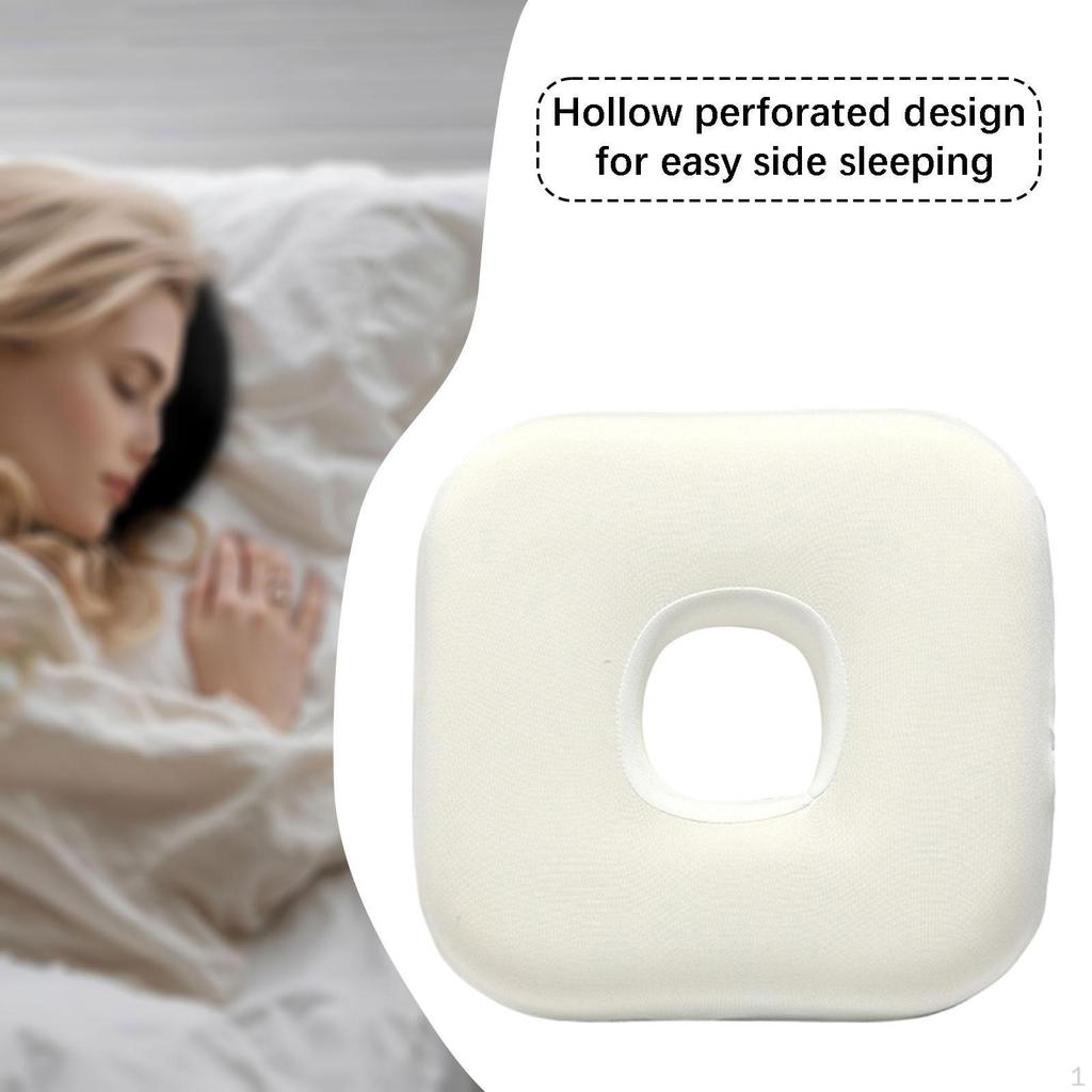 Ear Piercing Pillow Portable Guard Protector Washable Pierced Ears Support for Side Sleeping