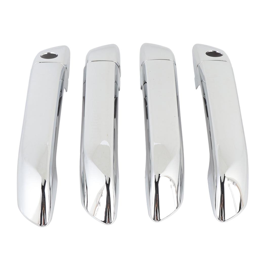 4 Sets Car Exterior Door Handle Cover Left Hand Drive Chrome Impact Proof Adhesive Installation