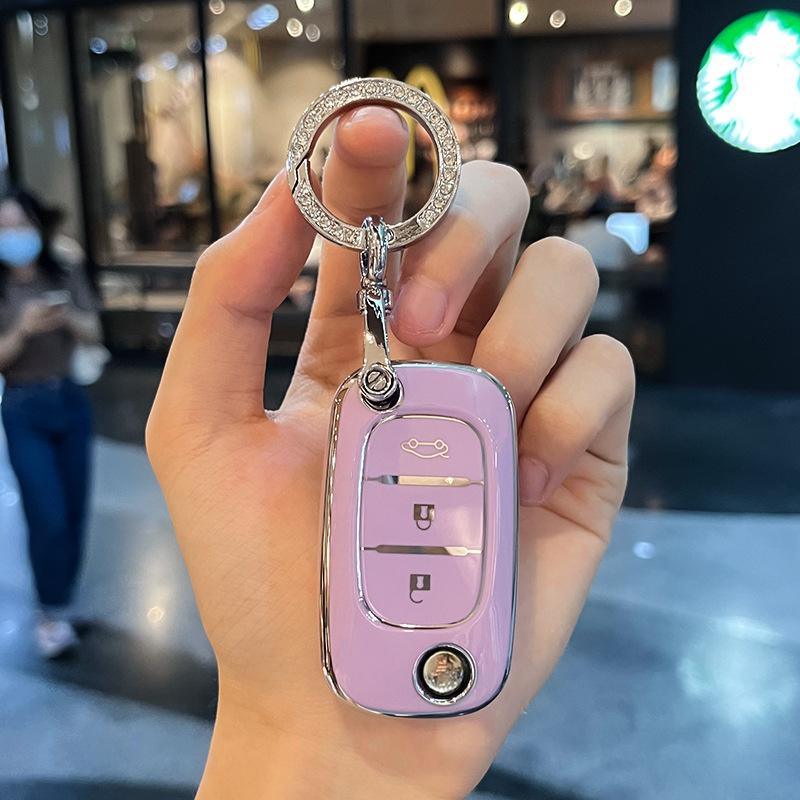 KMLC1 Car Key Case Cover Shell Bag For Mercedes Benz Smart Fortwo 453 Forfour 2015 2016 2017 CWTWB1G767 TWB1G767 Keychain Accessories
