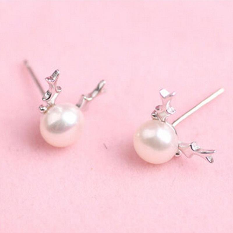 Fashion Antler Earrings For Women, Pure All The Way, Autumn And Winter Bead Earrings, Simple Ear Jewelry