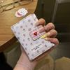 Korean cute floral love short wallet female simple niche multi-function ID bag portable multi-card card bag