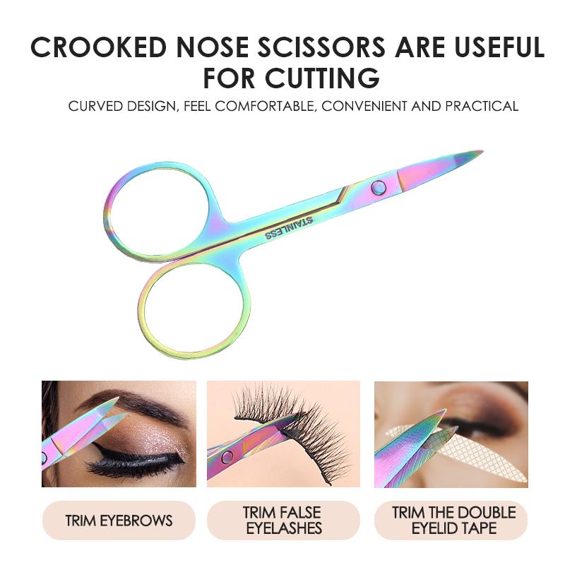 Set da 4 Pezzi Pinzetta Piegaciglia Ausiliaria Acciaio Inossidabile Clip Strumenti per il Trucco Strumento Professionale per l'Innestamento delle Ciglia