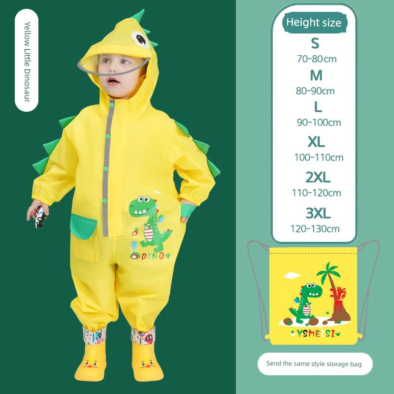 Set Impermeabile Intero con Pantaloni per Bambini, Tuta Impermeabile Integrale per Bambini Piccoli, Studenti, Scuola Materna, Bambine e Bambini, Stivali da Pioggia e Pioggia