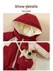 New Autumn & Winter Baby Fleece-Lined Cotton Onesie - Warm, Windproof, Long-Sleeved Romper for Children