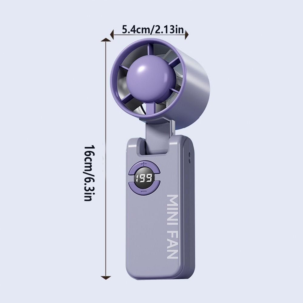 High-Speed Foldable  Handheld Fan Portable Small Electric Fan Pocket Turbo Fan  Camping