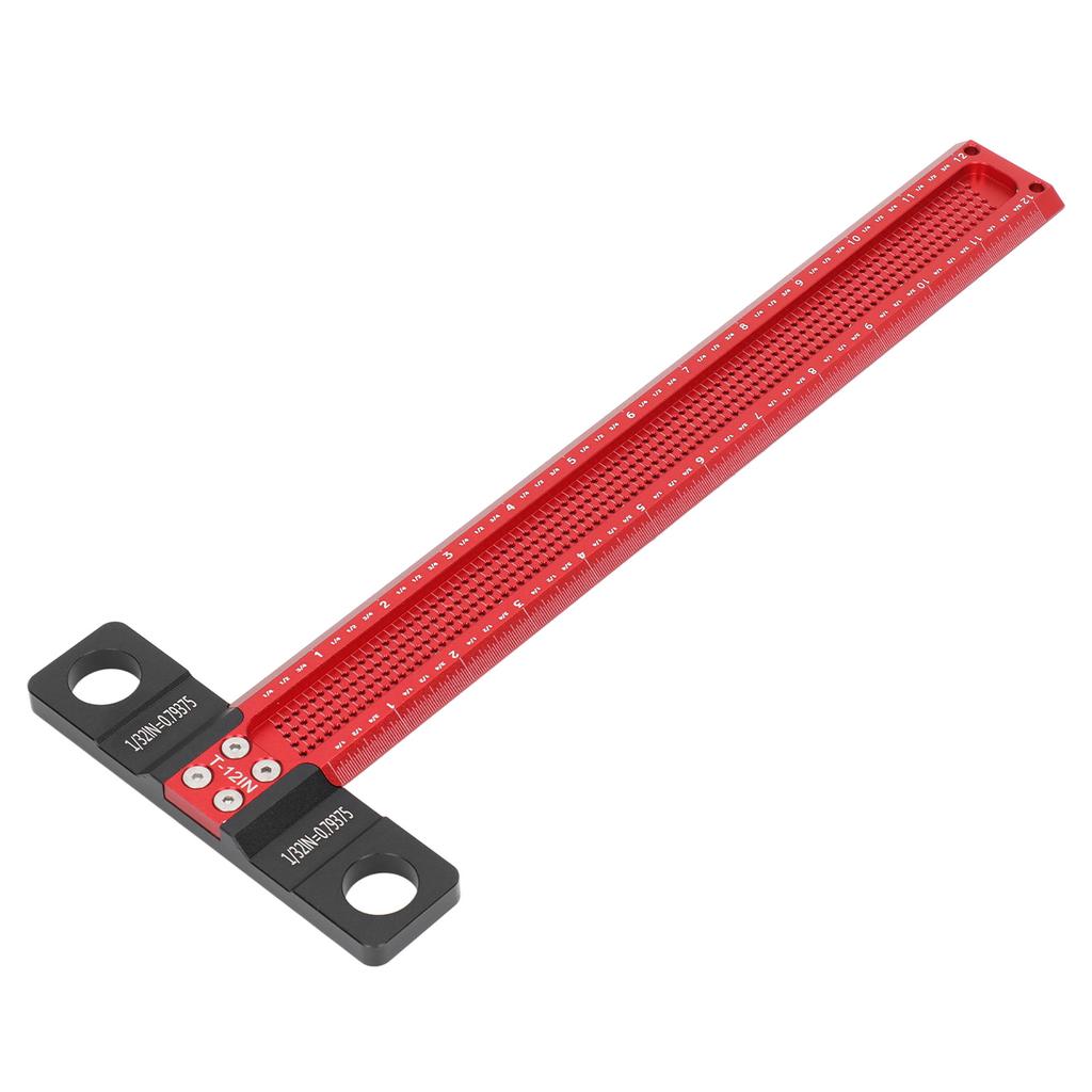 Riglă T pentru marcarea găurilor, aliaj de aluminiu, rezistentă la uzură, ecartament precis pentru marcarea găurilor, tip T, pentru marcarea găurilor