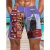 Men's Essential Casual Shorts Outdoor Wear Creative Fun Colorful 3D Printed Shorts Loose Casual Plus Breathable Cool Summer Versatile Shorts