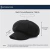 Woolen Fabric Baker Cap Solid Color Beret Hat Fashion Octagonal Cap  Autumn Winter