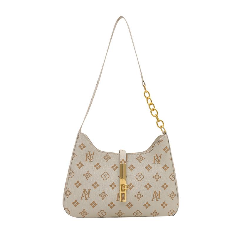 Popular retro printed underarm bag women's new spring and summer fashion shoulder bag fashion simple handbag