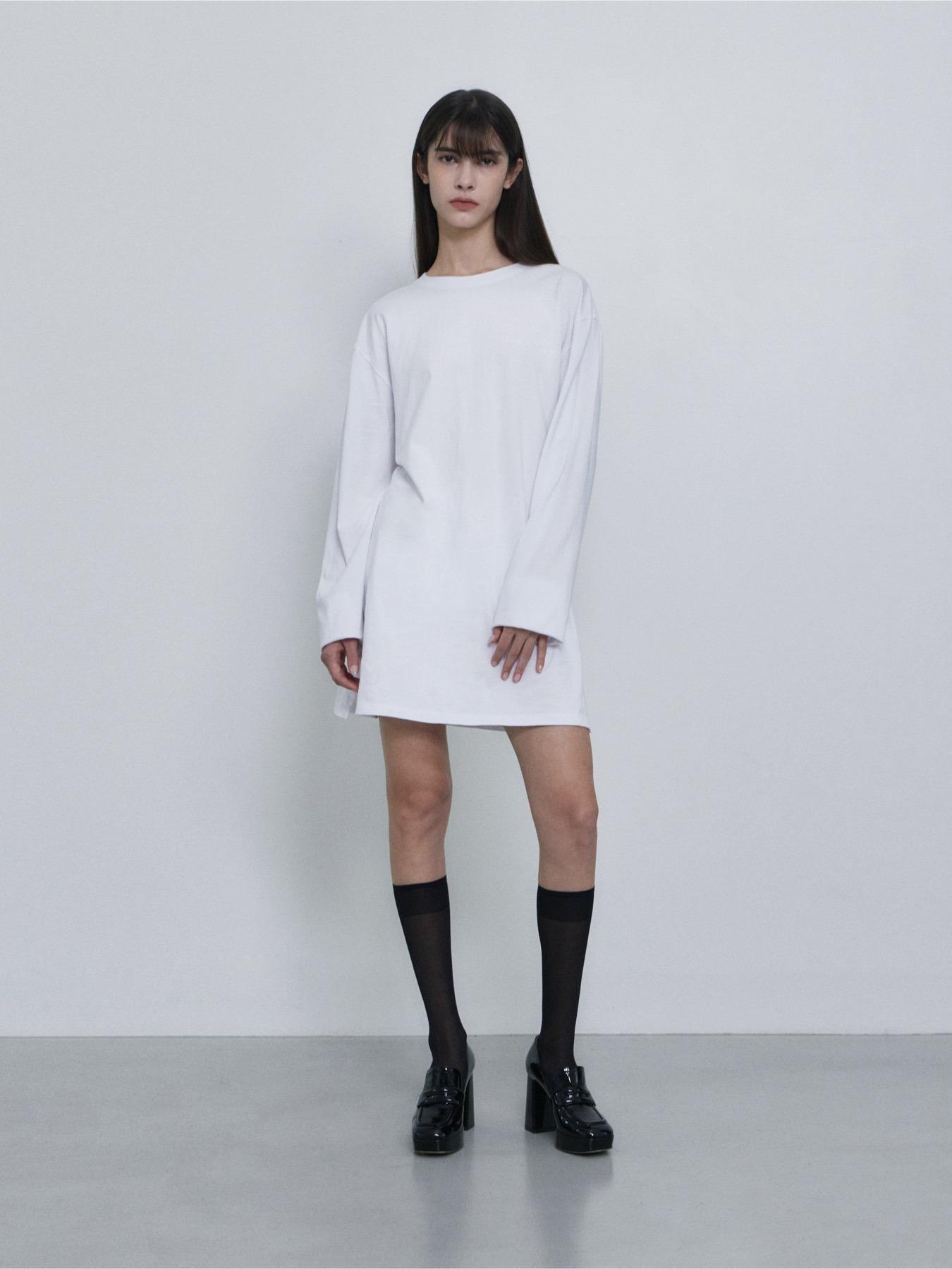 Nomer Layered Long Shirt White S