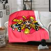 1pc Powerpuff Girls Blanket Lightweight Flannel Throw For Sofa, Bed, Travel, Camping, Livingroom, Office, Couch, Chair, And Bed