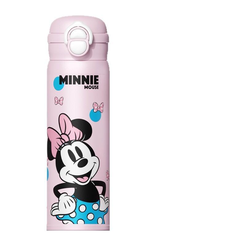 Mickey Mouse Kids Insulated Water Bottle With Straw Lock For School Portable Drinkware