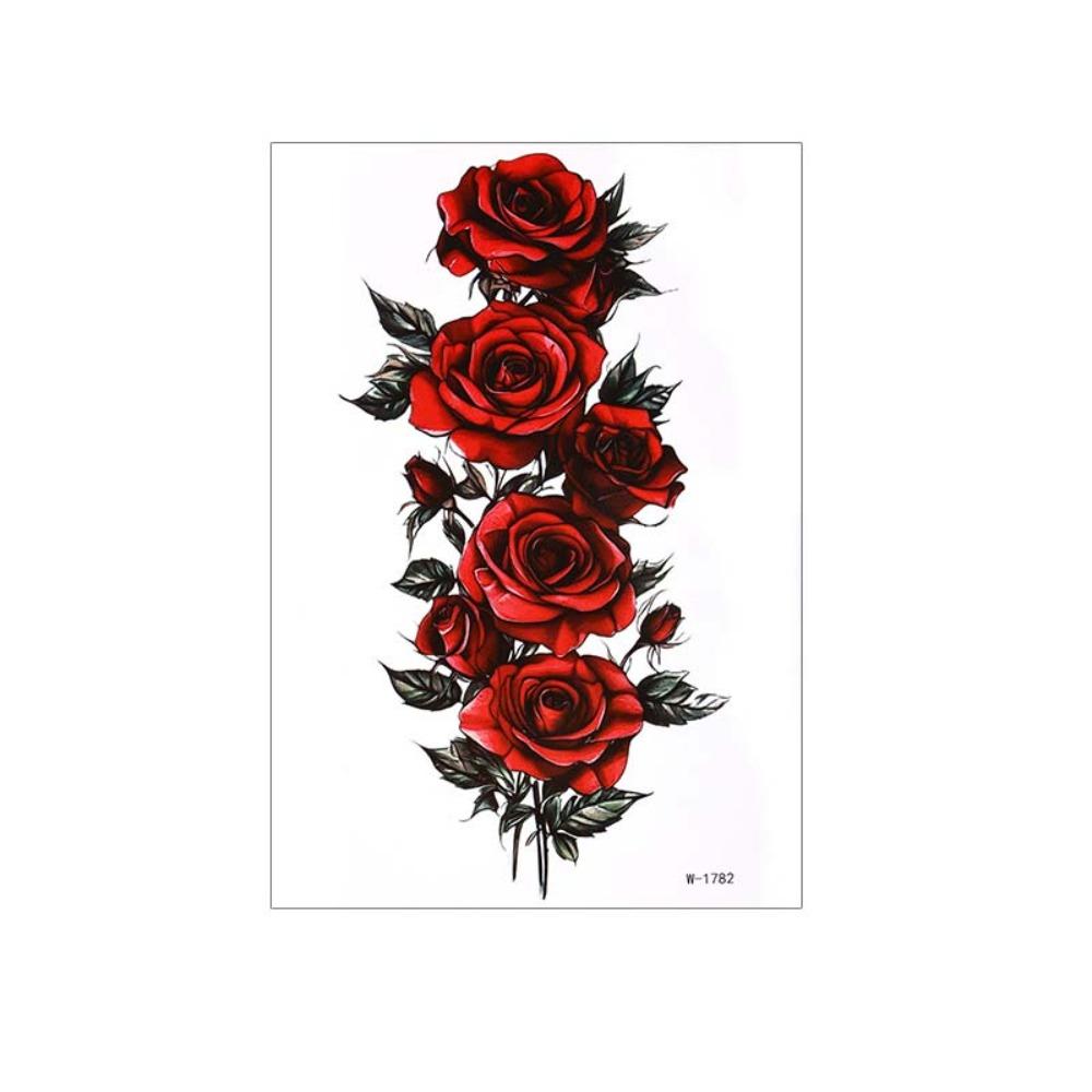 Waterproof Flower Temporary Tattoo Stickers Leopard Lion Snake Floral Fake Tattoos Girl