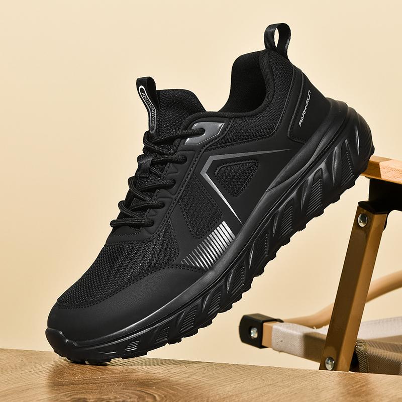 

Leisure Walk Footwear Fashion Autumn/Winter Lightweight Rebound Comfortable Sneakers Casual Four Seasons Running Shoes 45 чёрный