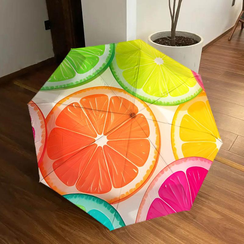 

1pc Citrus Slices Automatic Open/Close Umbrella, Formal Events - Ideal Gift for Family or Friends, Outdoor Accessory yy251211226