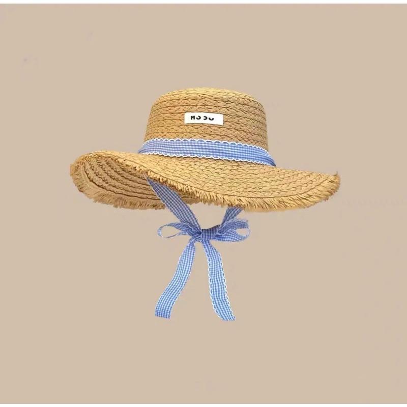 Summer French Big Brim Sun Hat Women's Fashion Ins Seaside Sun Protection Straw Hat Pastoral Pearl Face Small Sun Hat
