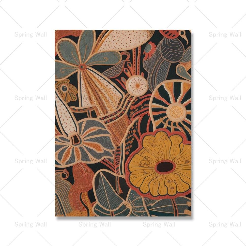 

Абстрактный Цветочный Букет Цветочный Ботанический Принт Середины Века Современный Стиль Плакат Холст Картины Бохо Настенная Картина Домашний Декор Без Рамки 21*30cm