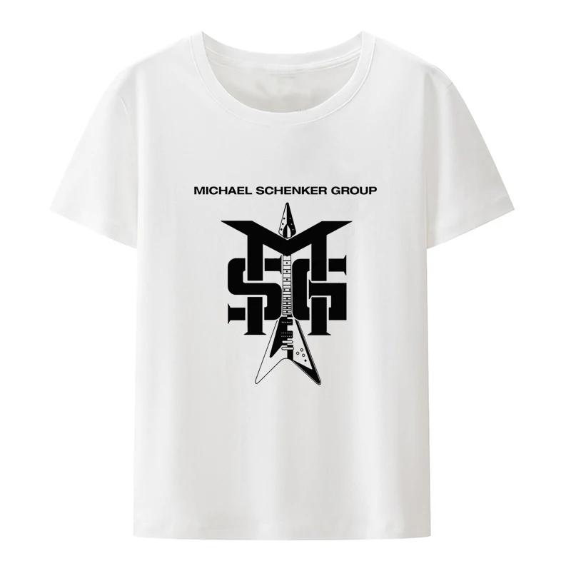 Michael Schenker Group T Shirt Hip-hop Heavy Metal Band Casual Streetwear UnisexShort-sleev O-neck Fashion Shirt Tops