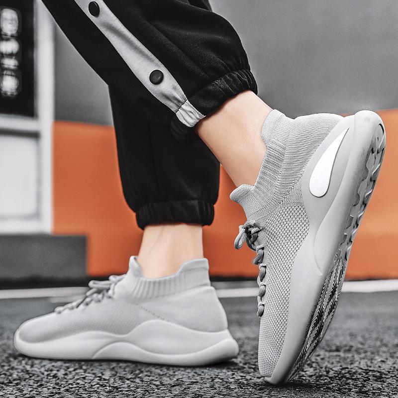 Fashion black Men Running Walking Sock Shoes Fashion Casual Sneakers Breathable Sport Shoes Lightweight Men Sneakers Casual Shoes