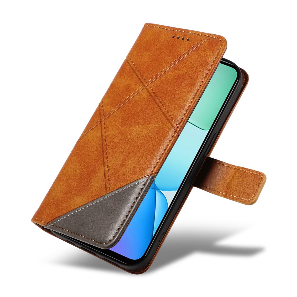 For Xiaomi Redmi 13 5G/4G/Note 13R 5G Case Flip Shockproof Wallet Leather Phone Cover Geometric Line