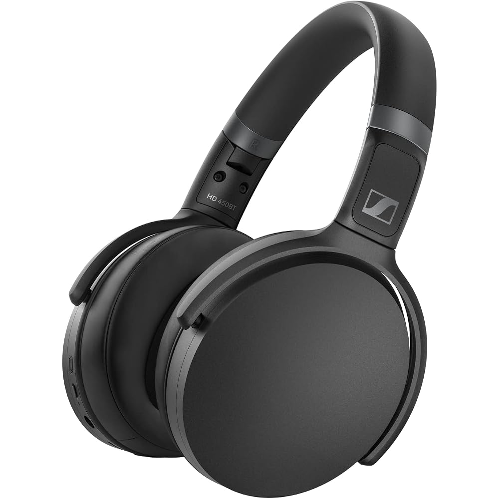Sennheiser HD 450BT Wireless Headphones Black Noise Cancelling Low Latency Bluetooth 5.0