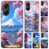 Japanese Cherry Mount Fuji Phone Case for Xiaomi Poco X5 X6 X7 Pro F7 Ultra M7 Redmi 15 15C 13 13C 12 12C 10 10A 10C 9 9A 9C 9T