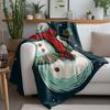 Tuniu Niedlicher Schneemann Fleece-Decke Überwurf Weich Warm für Sofa Bett Schlafzimmer Geschenk