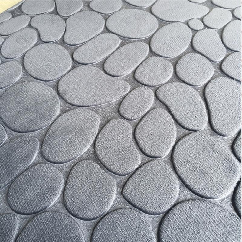 Badezimmer Rutschfeste Matte Fußmatte 2 Stück Kieselstein Geprägt Türteppich Fußmatte Einfach Waschbar Badezimmer Saugfähige Fußmatte