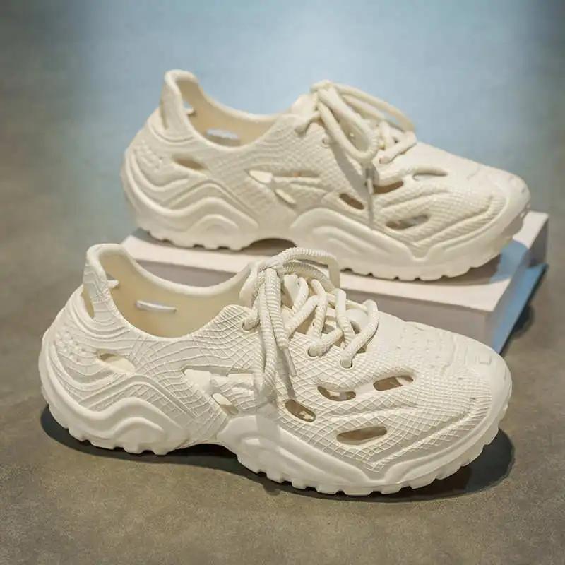 Fashion Round Nose Flat-heeled Sneakers Size 48 To 50 Man Slippers Sneakers Flip Flops Shoes Beach And Outdoor Sandals Sport