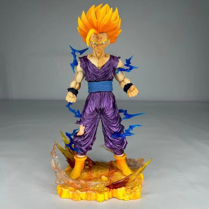 Genuine  Dragon Ball Super Saiyan Battle Damage Figurine - Standing Posture Sun Wufan Model Ornament Action Statue Doll In Stock