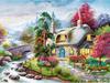 Diy Diamond Embroidery 5D Landscape Forest Hut Cross Stitch Riverside Path Round Diamond Painting Mosaic New Year Gift