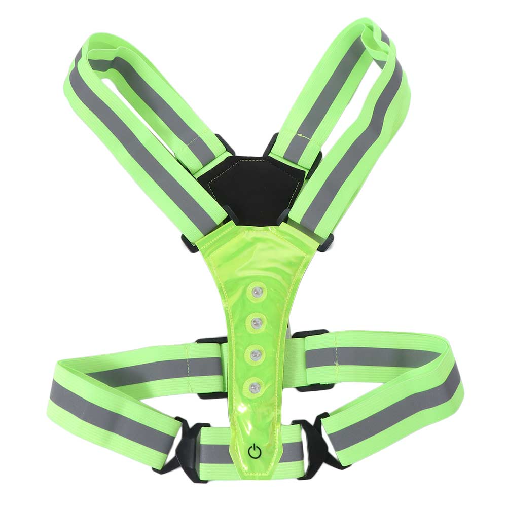 LED Reflective Vest High Visibility Night Running Light Up Vest Useful Running Gear  Night Walking