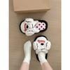 White Cute Cartoon Non-slip Thick-soled Fluffy Slippers Wear Autumn and Winter Cotton Slippers