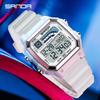 SANDA 6196 Luxury Men's Electronic Watch with Multi Functional Luminous Dial Calendar Waterproof Fashion Men's Digital Watch