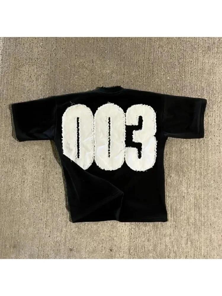 Streetwear Black T Shirt Men Women Harajuku Hip Hop L