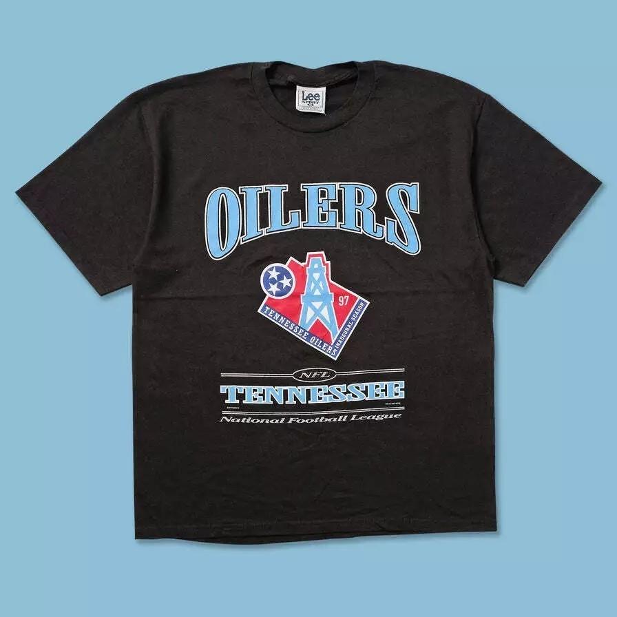 1997 Tennessee Oilers Черная футболка Мужская Женская Унисекс Репринт S-5XL Унисекс Футболка XXXXL