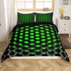 Abstract Honeycomb Coal 3D Digital Printing Three-Piece Set, Duvet Cover, Bedding Set With Pillowcase
