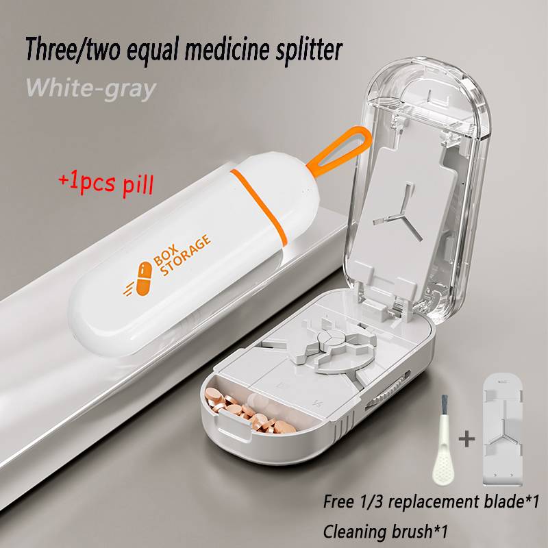 New 2/3/4 Tablets Pill Cutter Storage Box Tablet Dust-Proof Divider Small And Portable Suitable For Home And Daily Travel