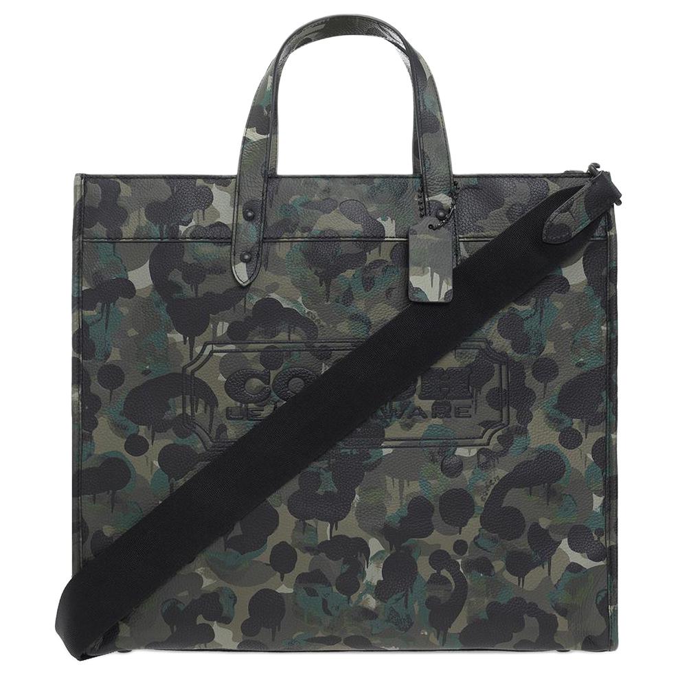 New COACH FieldTote Leather Tote Laptop Bag Tubas Men's Camouflage C5308-MWSZO