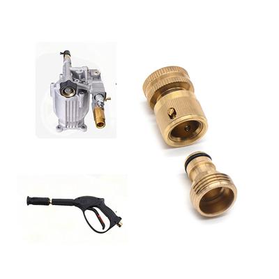 Ugello a spruzzo da 3/4" Pistole ad acqua in ottone Irrigatore a spruzzo diretto ad alta pressione Connettore rapido Tubo da giardino Idropulitrice