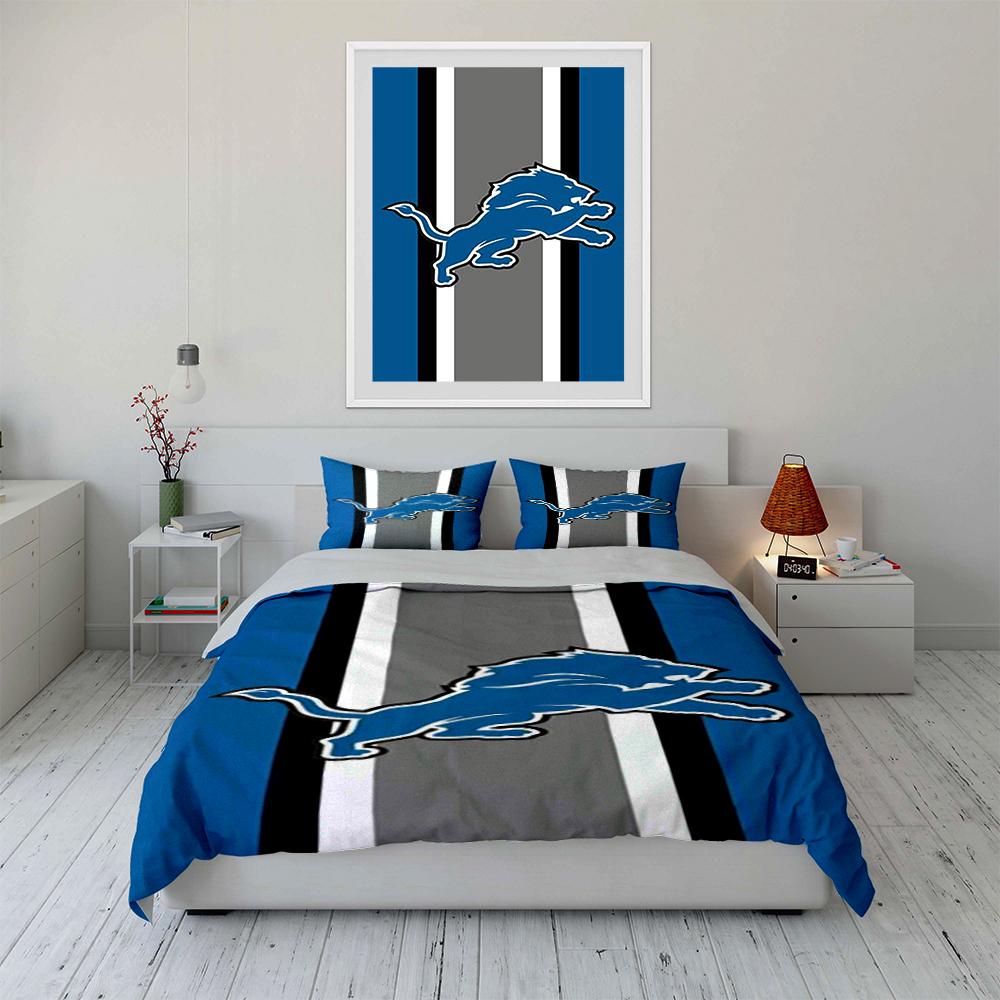 Blue Lion Emblem Design Bedding Set (1 duvet cover, 2 pillowcases, duvet not included) sofas