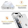Coque pour iPhone 16e - Protection Silicone Renforcé Antichoc Transparent + 2 Verres Trempés