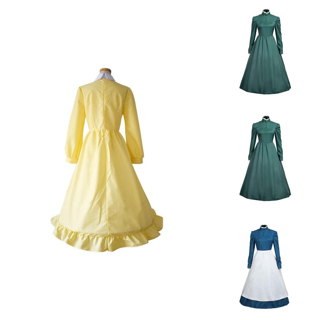 Howl's Moving Castle Sophie A-line Polyester/cotton Dress Cosplay Attire
