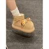 Cute Cartoon Retro Thick-soled Piled Thickened Snow Boots, Warm In Winter, and Wearing Northeast Cotton Shoes
