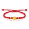 Pure Gold 999 Zodiac Red String Bracelet with Luck Beads for Baby's Full Moon or New Year