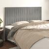 VidaXL Headboards 4 Pcs Light Grey 80x5x78-88 Cm Velvet3116624