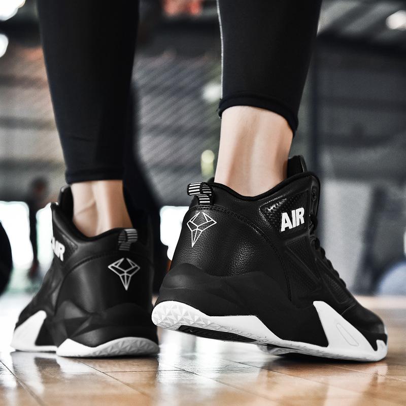 Summer new shoes teen large size white mesh breathable sneakers high top basketball sneakers