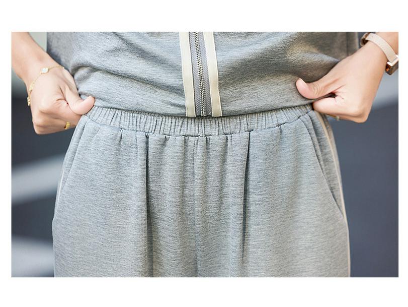 2025 Summer Fashion Sportswear: Casual Two-Piece Jacket Set for Middle-Aged and Elderly Women